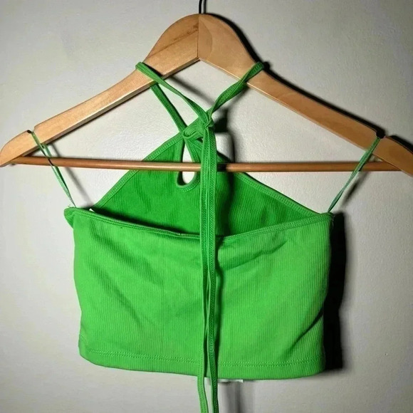 NWT ZARA green cropped top S - Picture 5 of 7